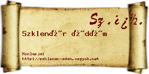 Szklenár Ádám névjegykártya
