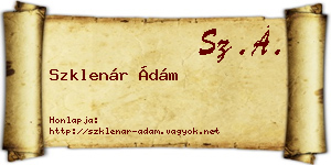 Szklenár Ádám névjegykártya
