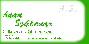 adam szklenar business card
